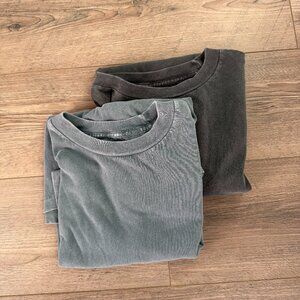 2-Pack Relaxed Essential Tees Abercrombie Gray T-Shirt Soft Medium Cotton